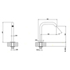 Gessi 316 Отдельно стоящий излив h=162мм, цвет: steel brushed 54091#239