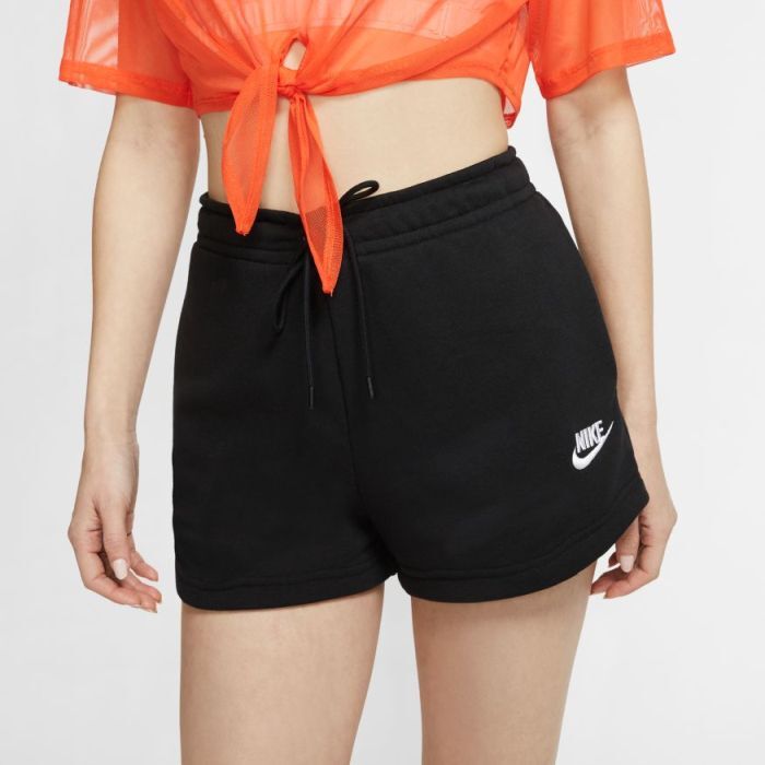 Купить.Женские теннисные шорты Nike Sportswear Essential Short French Terry  W - black/white ТЕННИСНЫЙ МАГАЗИН TENNIS-24.RU Москва