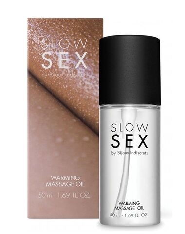Съедобное cогревающее массажное масло Bijoux Indiscrets Warming massage oil - SLOW SEX, 50 мл