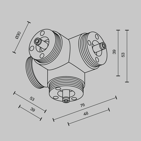 Комплектующие для систем освещения с токоведущими элементами Maytoni Accessories for system shelf CA019L4C-B