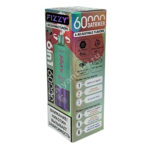 Fizzy Max III (6 в 1) 60000 затяжек - Клубника Ваниль Кола (микс №4)