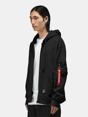 Толстовка Alpha Industries Utility Pocket Full Zip Up Black (Черный)