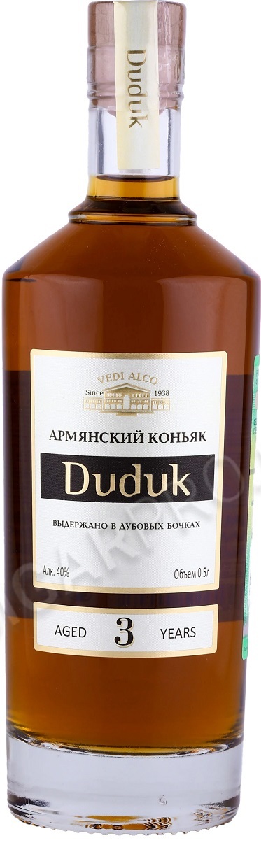 Коньяк Армянский Дудук выдержка 3 года ординарный 0,5л. (6) (229)