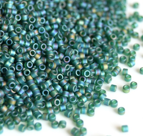 DB-0859 Бисер цилиндрический Миюки делика 11/0 /Miyuki delica 11/0 Emerald AB Matted