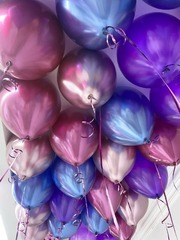 Шарики воздушные хром ассорти для девочки