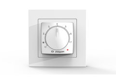 Терморегулятор Ридан Twist, с датчиком пола, белый, 16А
