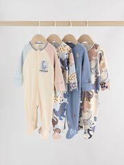 Комбинезон / Cлип для малышей Next F35-918, 4 шт., Молочный, Синий