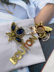 Накладка на пуговицу золотистая бронза 