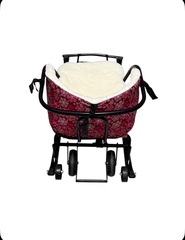 Матрас-сиденье для санок снежинки красный