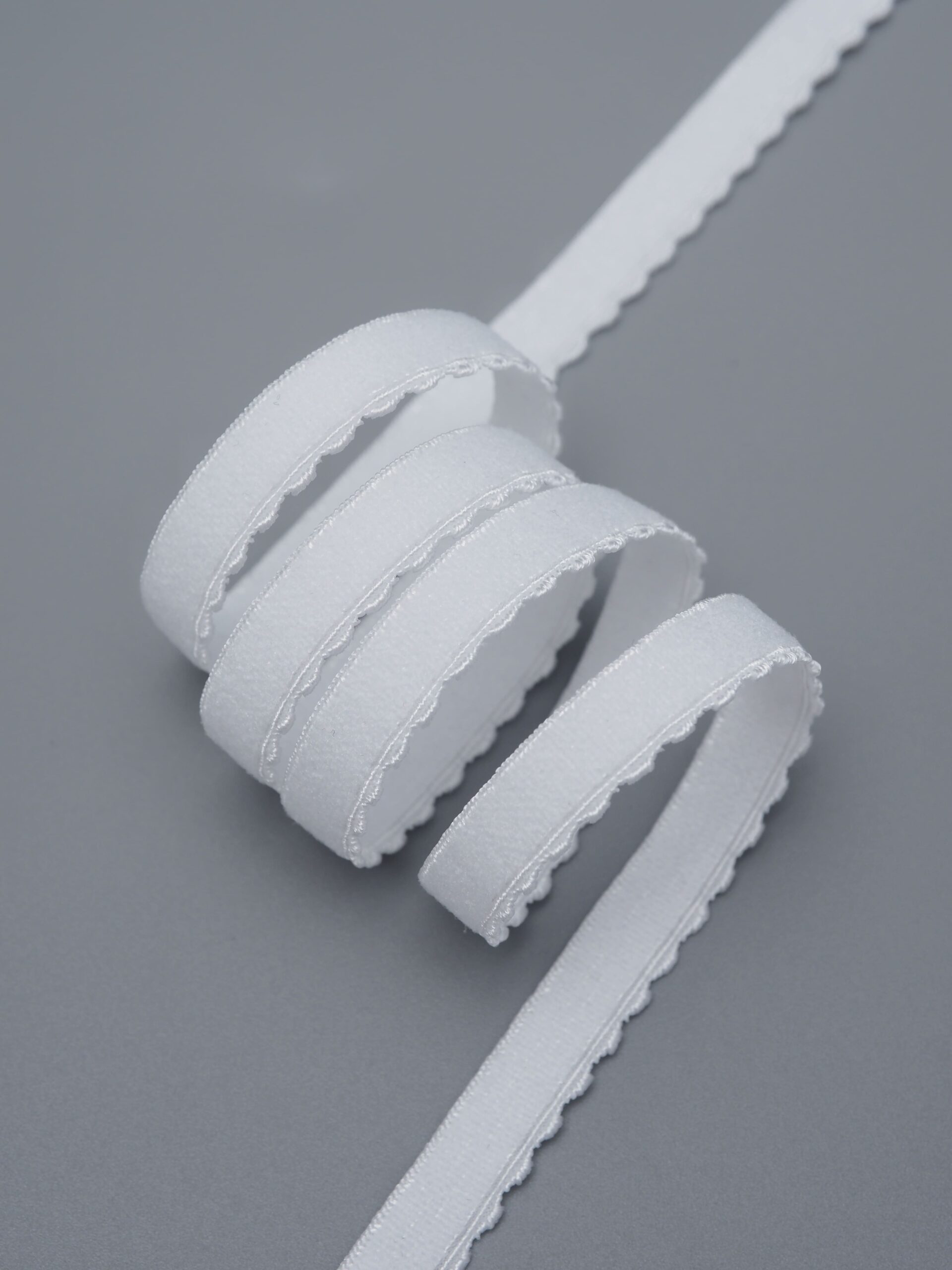 Резинка бельевая белая ажурная 8 мм с учетом фестона