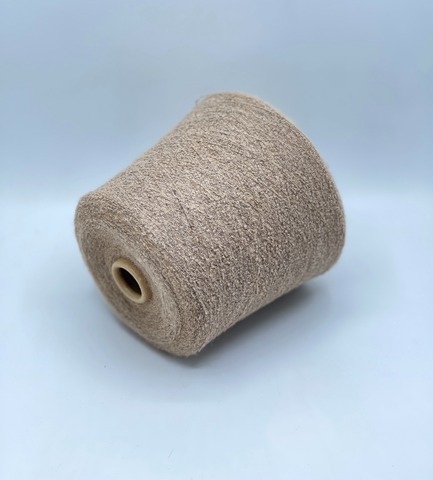 Бобинная пряжа, Baby b15, 1450м. 80% Беби альпака, 20% Нейлон,Бежевый меланж на черной основе(151/133), 37443