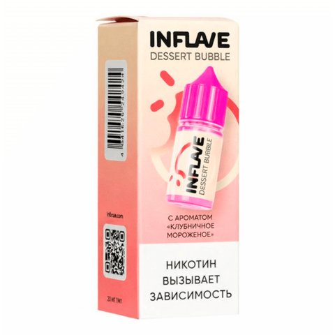 Жидкость INFLAVE Bubble Dessert Salt 2% 30 ml - Клубничное мороженое