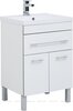 Aquanet 287667 Тумба с раковиной Верона 58 белый (напольная 1 ящик 2 дверцы, раковина Aquanet) (287667)