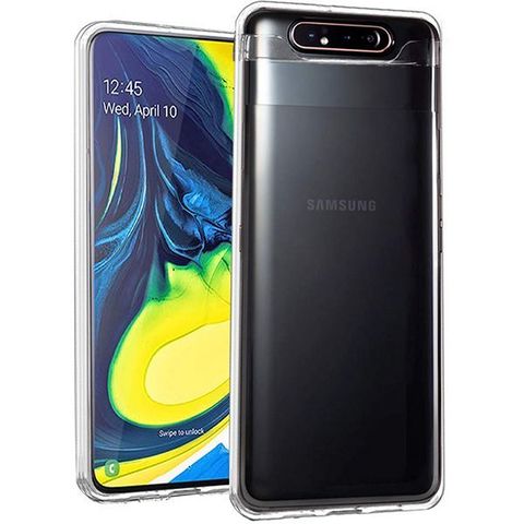 Силиконовый чехол Infinity ультратонкий для Samsung Galaxy A80 (Прозрачный)