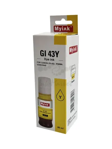 Чернила MyInk GI43Y для CANON GI-43Y для PIXMA G540/G640 60 мл, контейнер, yellow Dye