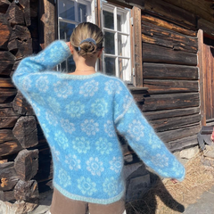Описание по вязанию джемпера спицами "Flower"