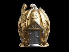 Силиконовый молд № 437 Домик 2 D( серия домики для гномов и фей)