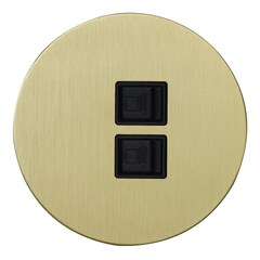 Двойная комп. розетка RJ45, золото, Salvador, EU040107
