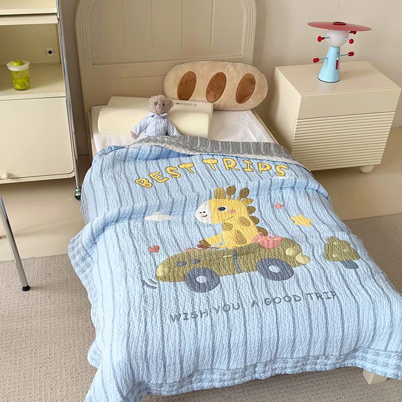 ZEPHYR HOME Одеяло лето 150х200  Желтый Диназывр на синем