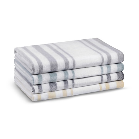 Полотенце пляжное 100х180 L'appartement Otto White/aqua белый/бирюзовый