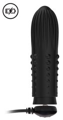 Черная вибропуля Turbo Rechargeable Bullet Lush - 9,8 см. - 
