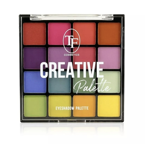 TF Палетка теней для макияжа CREATIVE PALETTE тон 01 Цветная 16цветов