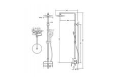 ДУШЕВАЯ КОЛОННА СО СМЕСИТЕЛЕМ ДЛЯ ВАННЫ BRAVAT PALACE F6172217CP-A-RUS