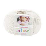 Пряжа Alize Baby Wool 62 молочный