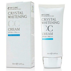 3W Clinic СС-крем для лица - Crystal whitening CC cream SPF50+/PA+++ #2, 50мл