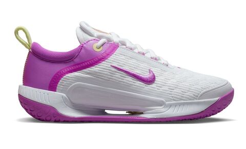 Женские теннисные кроссовки Nike Zoom Court NXT HC - white/fuchsia dream/citron tint