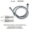 REMER 332CN2G120BO Шланг для душа из pvc с двумя гайками конической формы 120см