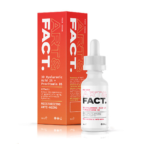 ART&FACT. / Гиалуроновая кислота и В5 - ежедневная увлажняющая антивозрастная лифтинг-сыворотка для лица, 30 мл