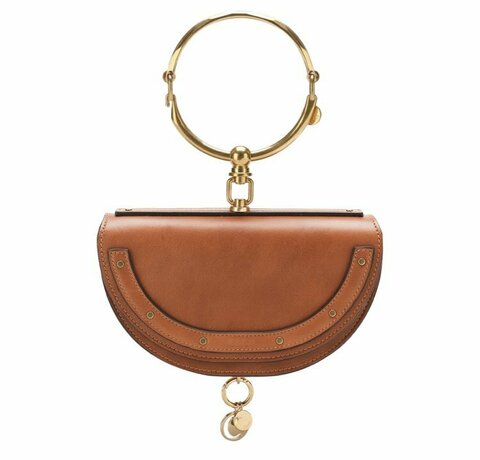 Сумка Chloé Nile Minaudiere коричневый