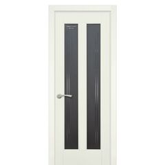 Купить Межкомнатная дверь массив ольхи Сорренто белая эмаль остеклённая