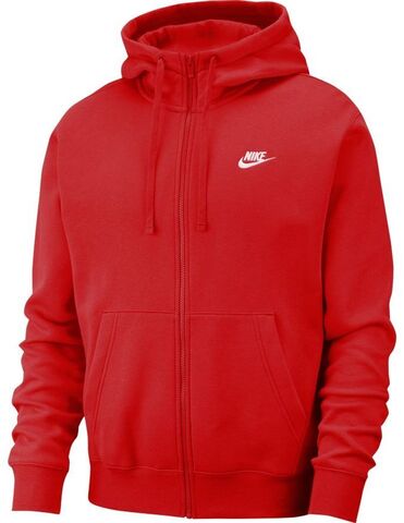 Куртка теннисная Nike Swoosh M Club Hoodie FZ BB - university red/university red/white