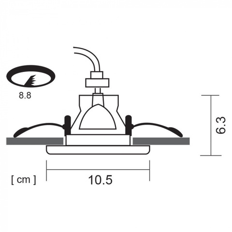 Встраиваемый светильник Arte Lamp TAURUS A6663PL-1BK