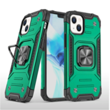 Противоударный чехол Strong Armour Case с кольцом для iPhone 14 (Зеленый)