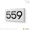 Номер на дверь 559, табличка на дверь для офиса, квартиры, кабинета, аудитории, склада, белая 120х70 мм, Айдентика Технолоджи