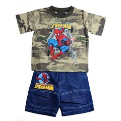 Человек паук комплект детский футболка и шорты джинсовые