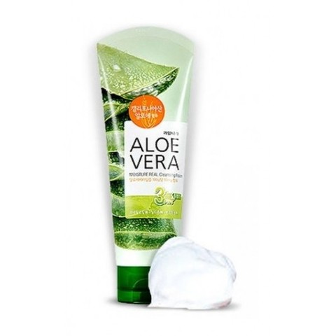 Welcos Kwailnara Aloevera Moisture Real Cleansing пенка для умывания с алое