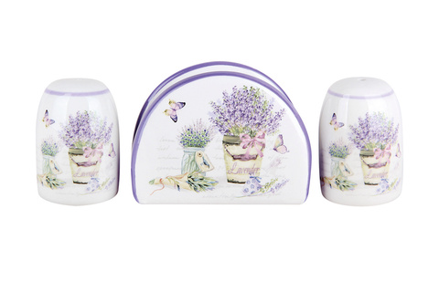 Набор Lavender (солонка/перечница/салфетница) - купить 2