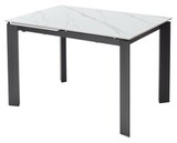 Стол CORNER 120 MATT WHITE MARBLE SOLID CERAMIC/BLACK