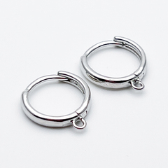 Ювелирные швензы с родиевым покрытием, размер 14*2,5 мм, цена за пару