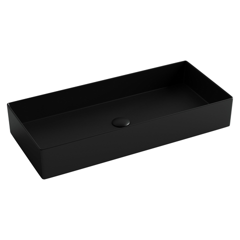 Ceramica Nova CN6072MB Раковина накладная прямоугольная 801*361*130, без перелива, цвет черный матовый