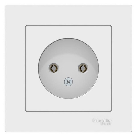 Розетка без заземления, 16А, в сборе. Цвет Лотос. Schneider Electric AtlasDesign. ATN001340