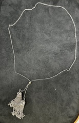 4843- Сотуар TASSEL из серебра 925 пробы с двумя кисточками