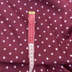 шелк в горох  цвет бордовый фото