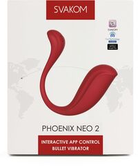 Красный вибромассажер для точки G Phoenix Neo 2 - 