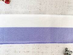 Подвязы трикотажные, ш. 6,8 см, L 120 см, сирень с молочным