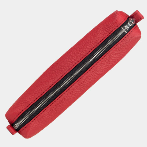 Пенал Cartouche из кожи теленка красного цвета